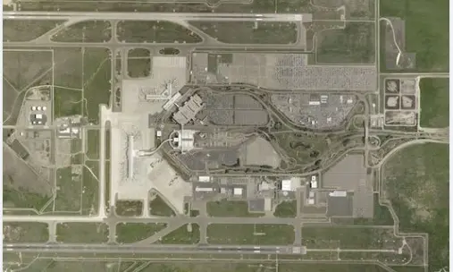 SMF Sacramento Airport Aerial view